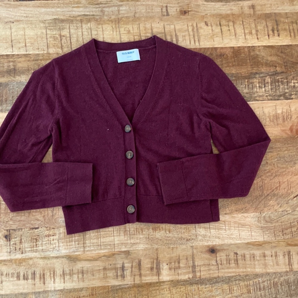 Old Navy Maroon Cardigan